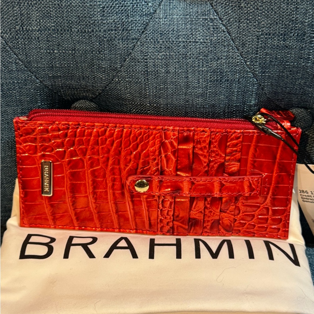 Brahmin Credit Card Wallet in Embrace Ombre